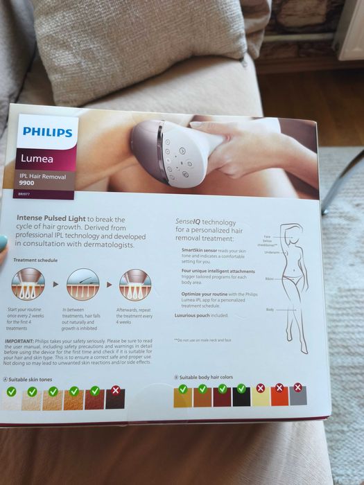 Фотоепилатор Philips Lumea Series 9900 (BRI977/00) с SenseIQ и 4 приставки