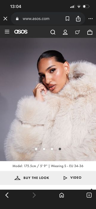 Късо яке с косъм и шапка С размер