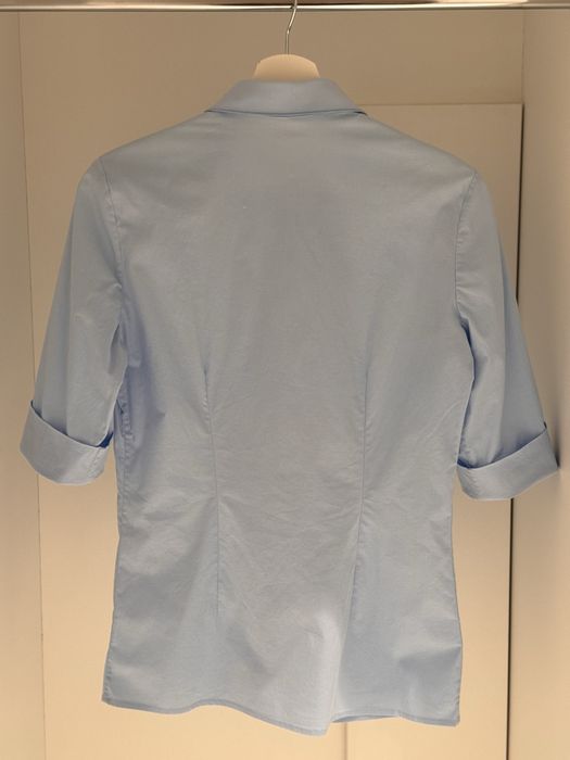 Дизайнерска светлосиня риза Vivetta с ефектна яка – Размер S (IT 40)