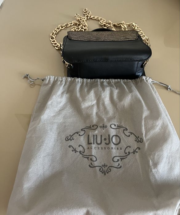 Poseta noua, cu etichetă, Liu Jo , neagra cu auriu,