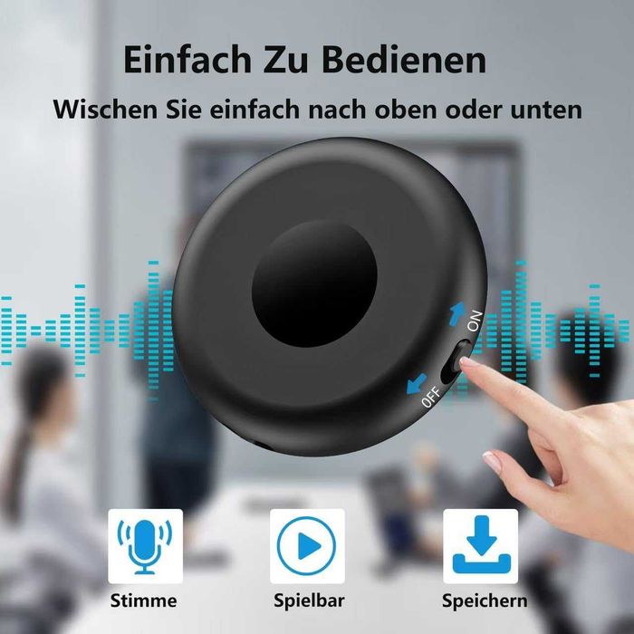 Диктофон, 64 GB памет, гласов рекордер, презареждаем USB порт, мини