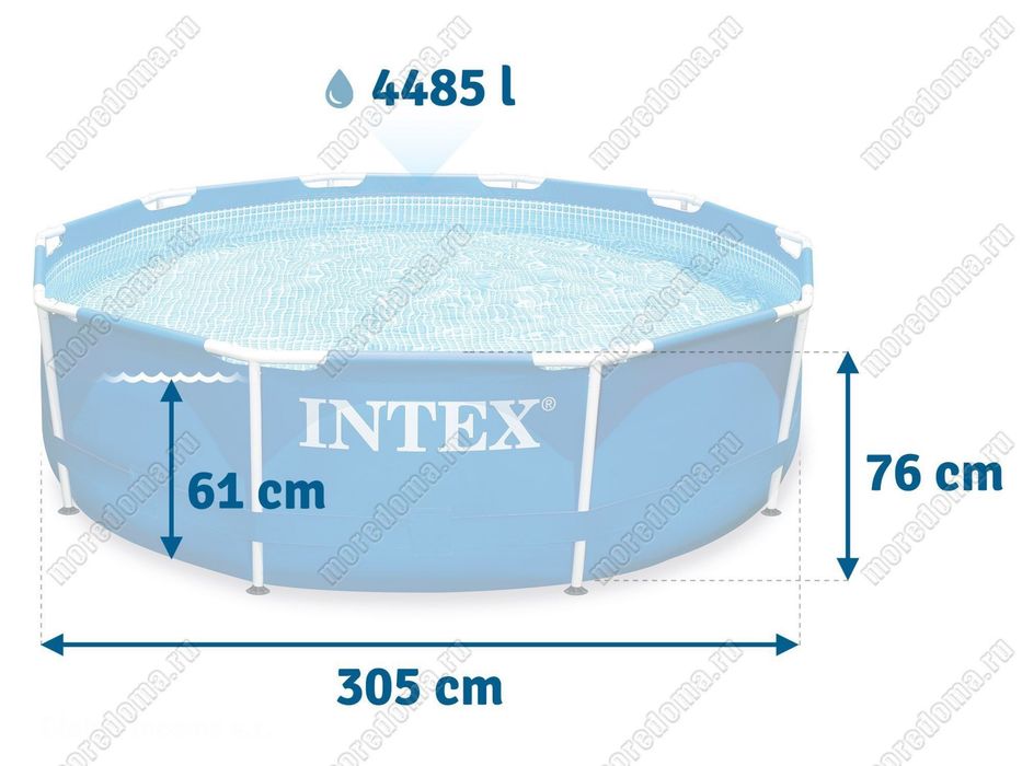 Intex , каркасный бассейн 305 x 76см Prism Frame Pool