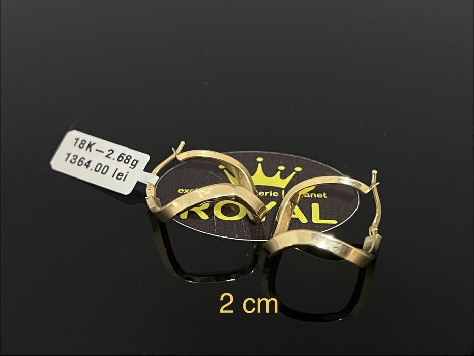 Bijuteria Royal CB: Cercei dama aur 18k 2,68gr