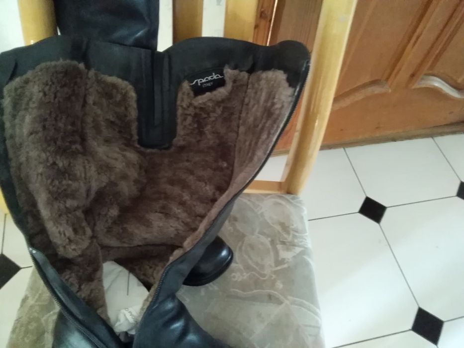 Сапожки женские натуральная кожа и мех овчина, Италия, 39 размер