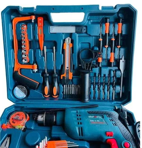 Пробивна бормашина WerkBull 1200w. + 111 части Куфар с инструменти