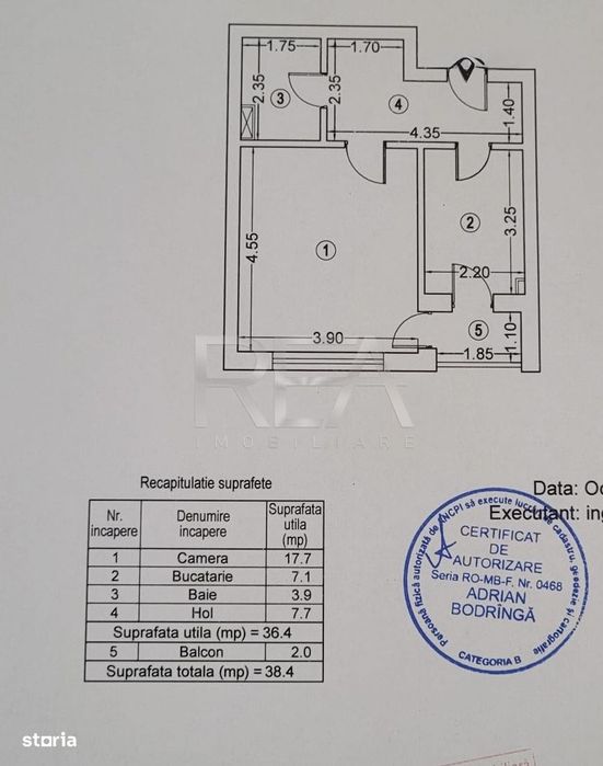 Garsoniera | Exigent Plaza Faza 4 | Mobilata si Utilata