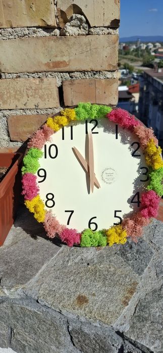 Промоция ! До изчерпване 30лв! Стенен часовник със скандинавски мъх