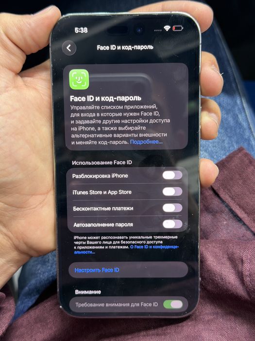 Iphone 14 pro max holati zur aybi yoq hama joyi ishlaydi
