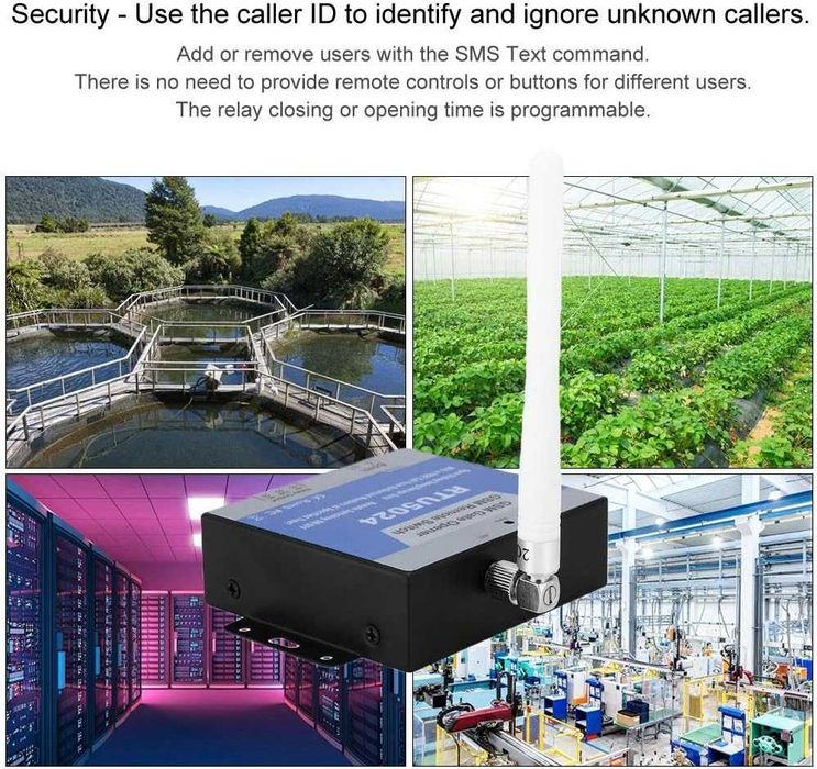 REDUS de la 440 RON, NOU, Releu deschidere poarta/usa/bariera RTU5024 prin GSM (apel telefonic), cu frecventa de acoperire mare)