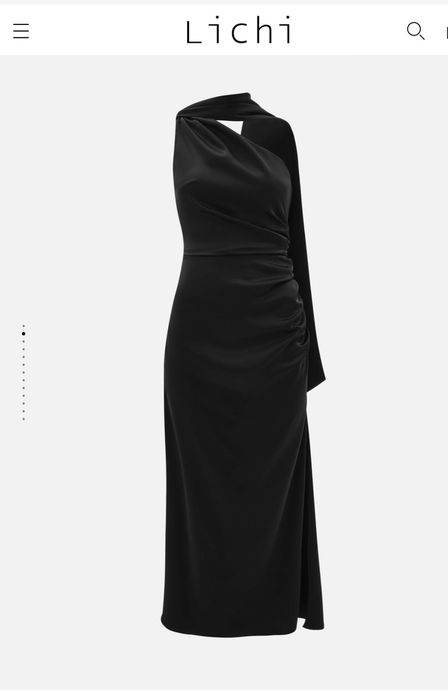 Черное вечернее платье LICHI