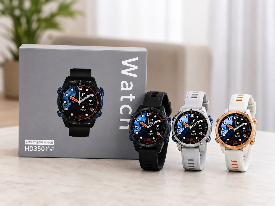 Смарт часы HD350 PRO AMOLED GPS 43 мм Smart Watch Android iPhone