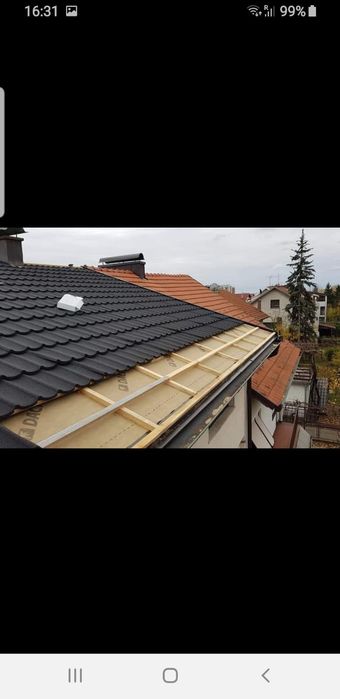 Montaj acoperis tigla  tabla