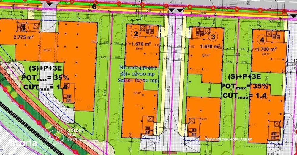 Teren constructii (S)+P+3E, zona Braytim