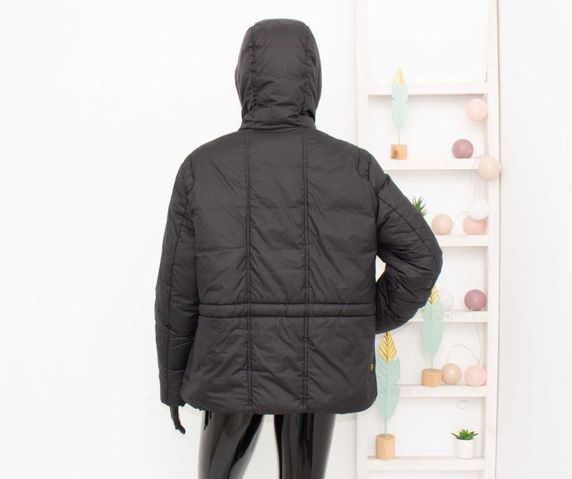 G-star Raw оригинално дамско яке черно голяма качулка овърсайз модел M