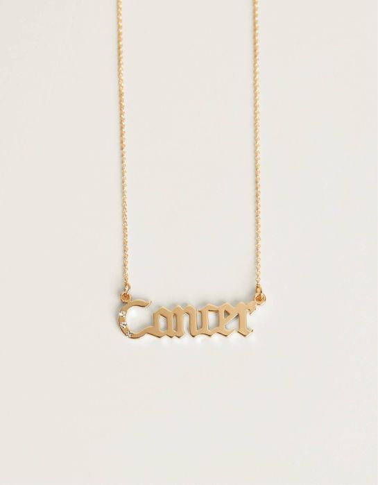 Cancer зодиакално колие с надпис рак Zara