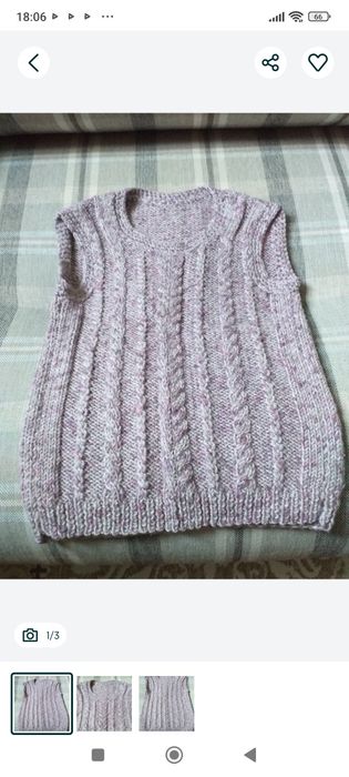 Вязаные вещи, теплые, свитер и жилетка