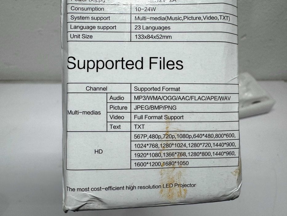 Проектор мини - LED/TFT/LCD/ 1920x1080