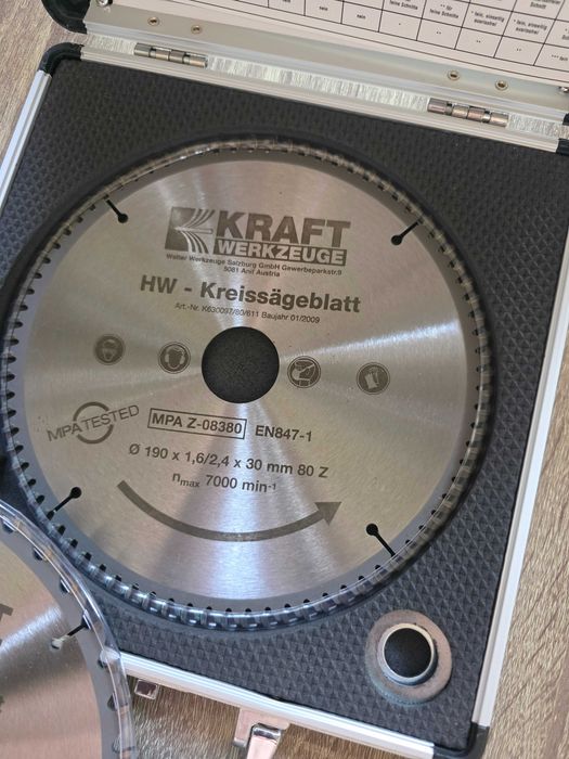5 Discuri de taiat in 2 seturi Kraft Werkzeuge Austria 190 si 210 raza