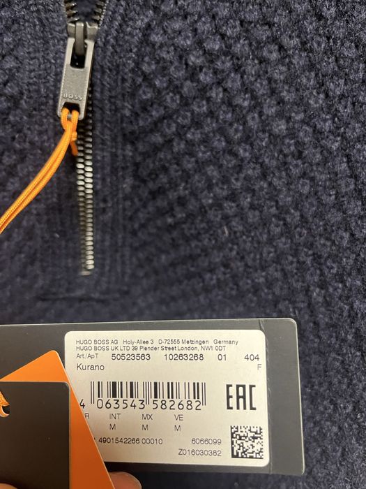 Hugo Boss : Kurano 1/4 Wool Jumper -вълнен пуловер размер М / Оригинал