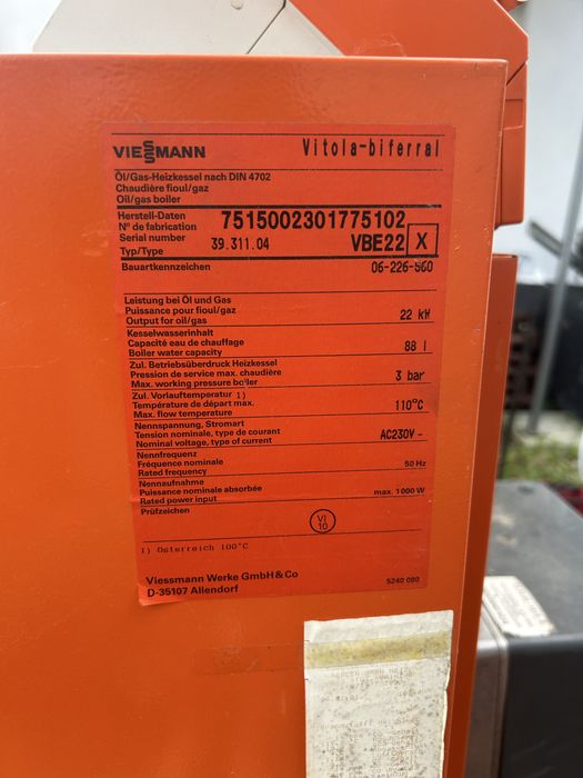 Cazan pe ulei 22KW
