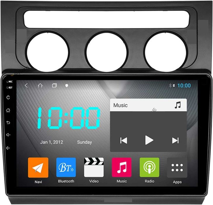 Мултимедия, Двоен дин, за VW Touran, Андроид, 2 DIN, volkswagen, 10”, навигация, Android, Touran, CARPLAY, WAZE