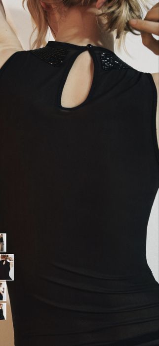 Нов топ с мъниста Zara, с етикет, размер М