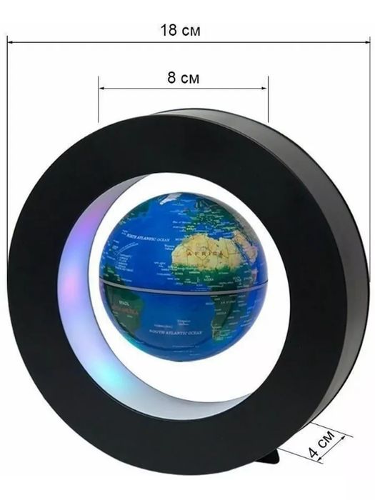 Левитирующий Глобус с подсветкой школьный ночник