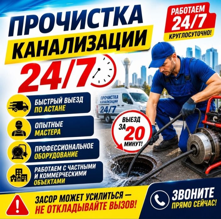 Прочистка  канализации, ремонт кольца