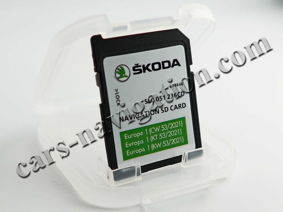 Диск SD карти за навигация 2026 2027 Шкода Skoda Octavia Yeti Superb Fabia Praktik Roomster