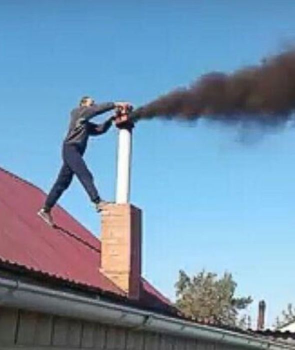 Чистка дымохода,трубочист.