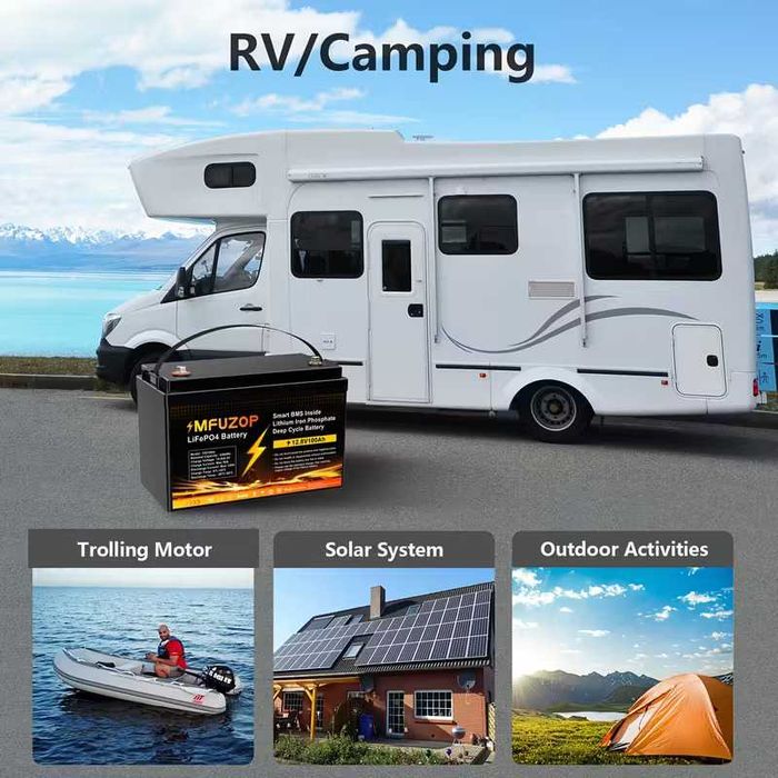 LiFePO4 с капацитет 100 Ah, 12 волта, за каравана / кемпер / къмпинг