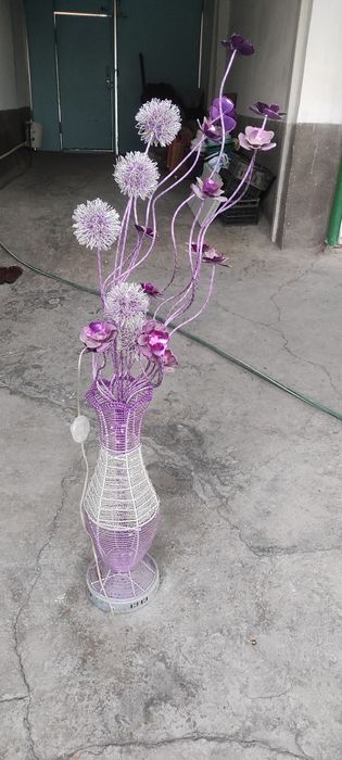 Металлический цветок свето деотный