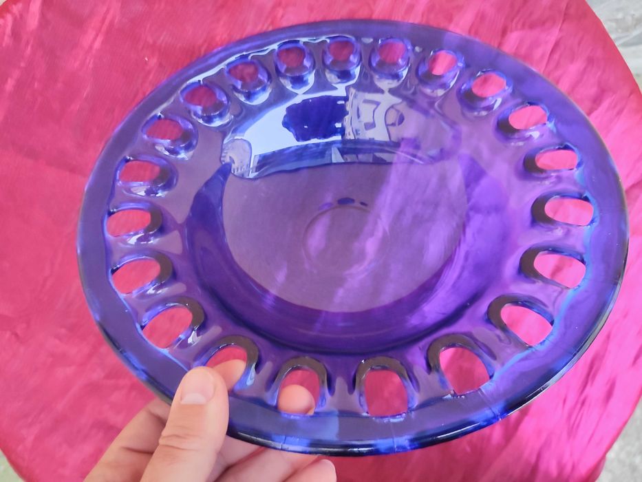 Fructieră sticlă masivă