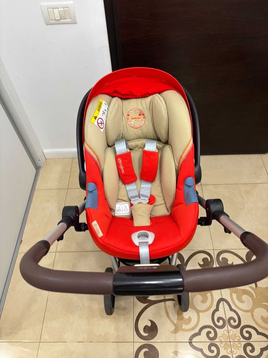 Scoica auto pentru copii Cybex Gold - Aton M i-Size 0-13 kg Gold-burnt red