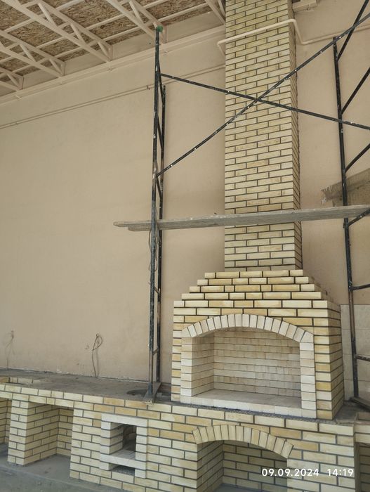 летняя кухня камин очаг