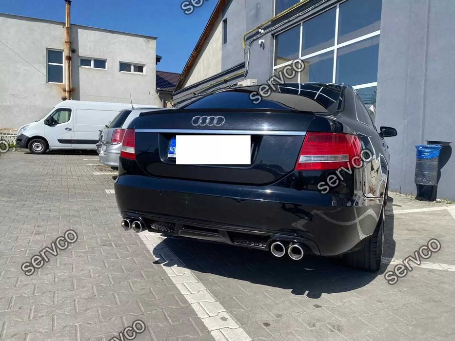 Prelungire spoiler tuning sport bara spate Audi A6 C6 4F ABT Sedan S line RS6 S6 2004-2008 ver. 2