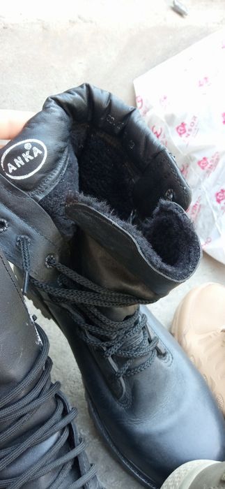 Сапоги кожаные с мехом