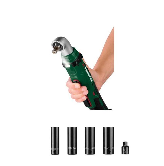 Тресчотка PARKSIDE  20V (½") - 76Nm + 4 ударни вложки