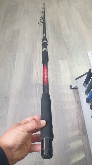 Лукс въдица -телескоп,карбон 3.50м 100гр+макара Silstar 8000 шаран