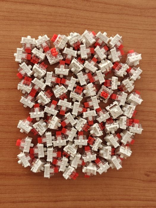 Switch-uri AS RED+Keycaps Negre/albe