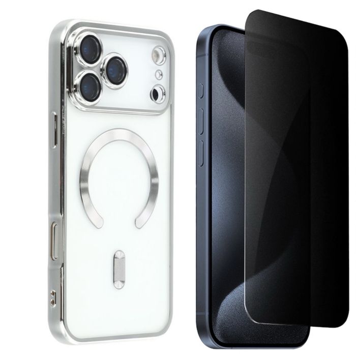 Iphone 17 AIR PRO MAX Husa Defender Magsafe + Folie Sticla Privacy D+