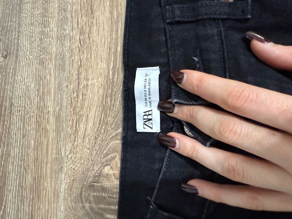 Черни дънки прави ZARA