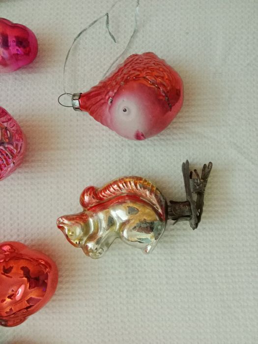 Ёлочные игрушки СССР ( картонаж и стеклянные )