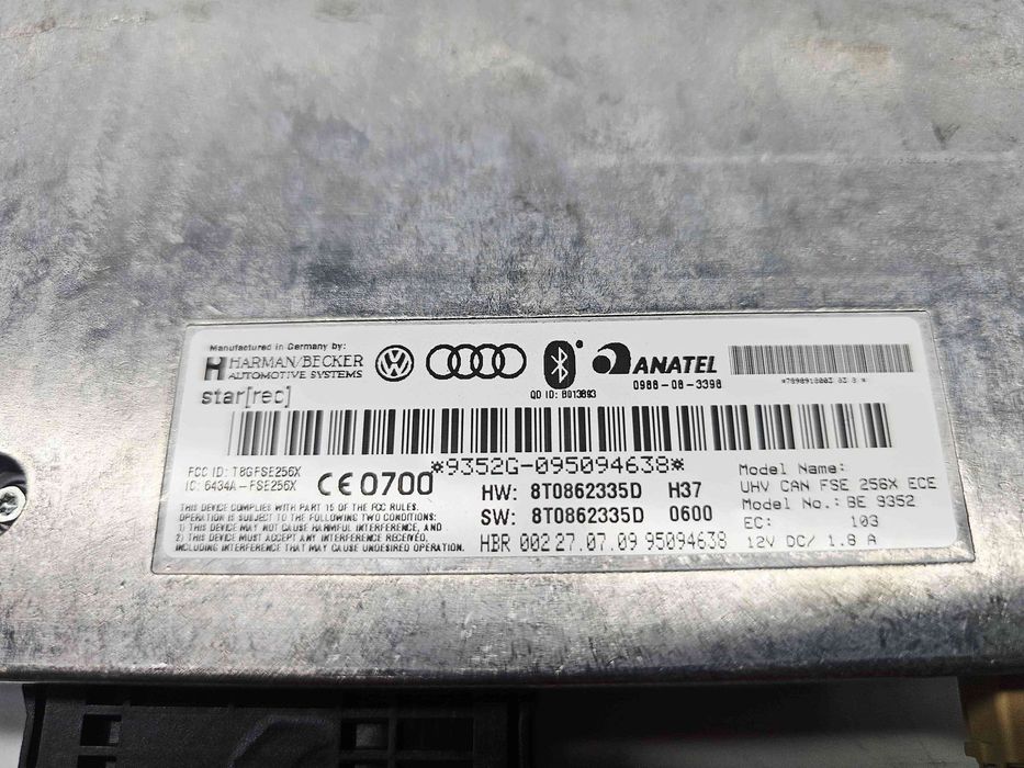 Modul bluetooth  AUDI Q5 (8RB) [ Fabr 2008-2016] 8T0862335D