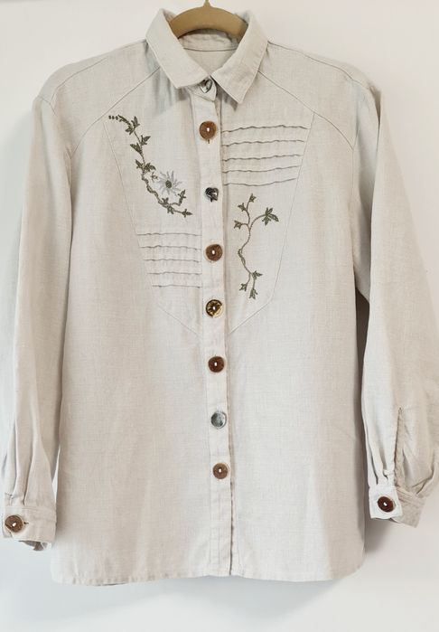 Cămașă vintage din in  Distler model deosebit