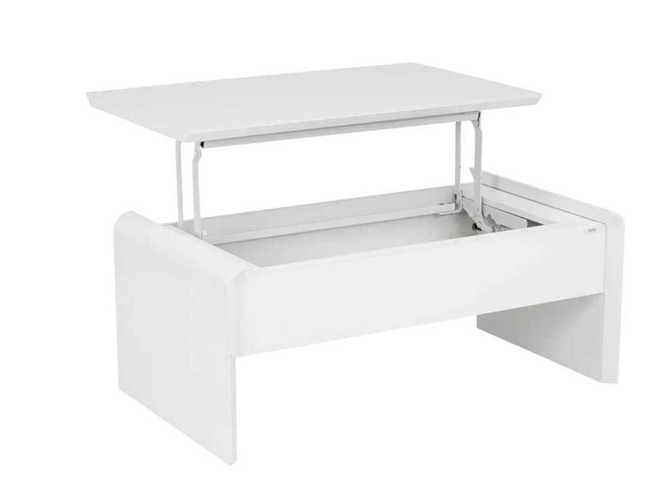 Бяла холна маса с повдигащ се плот 110/60/45 см