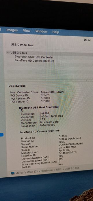 Imac 21,5 inch, 500ssd, 8gb ram, 2015