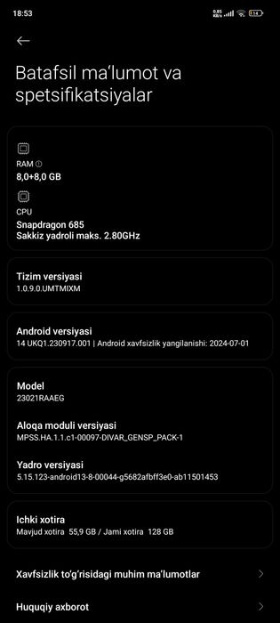 Redmi note 12 8/128 GB