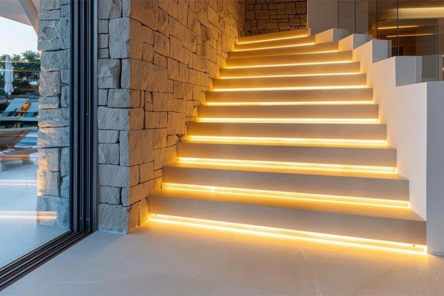 Лестница освещения