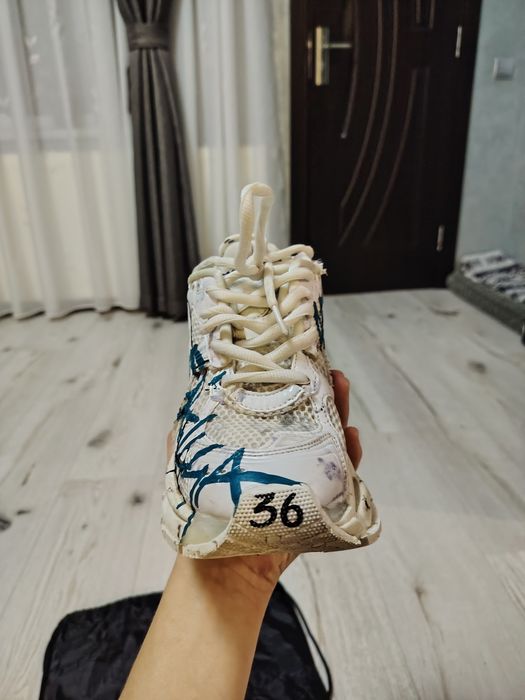 Vand Balenciaga Runners Blue Graffiti